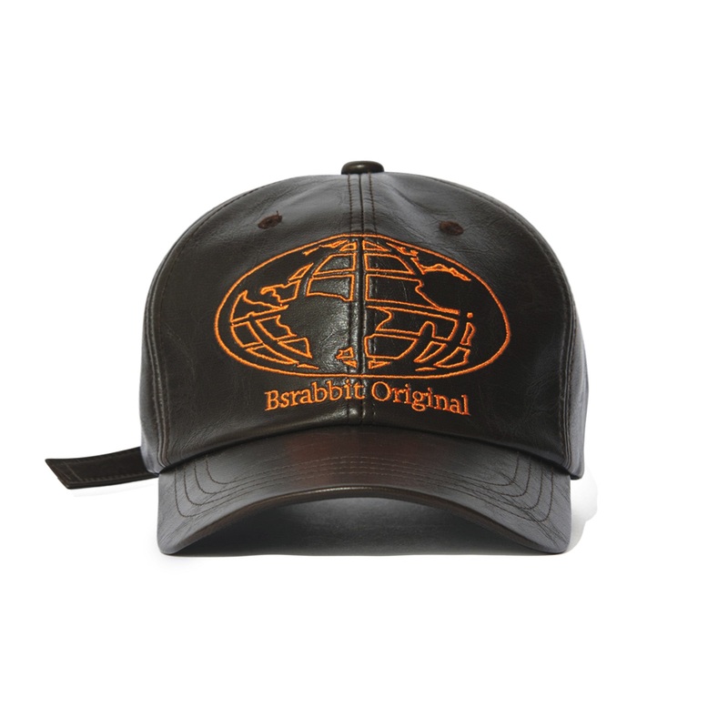 BSRABBIT WORLDWIDE CAP VINTAGE LEATHER BROWN