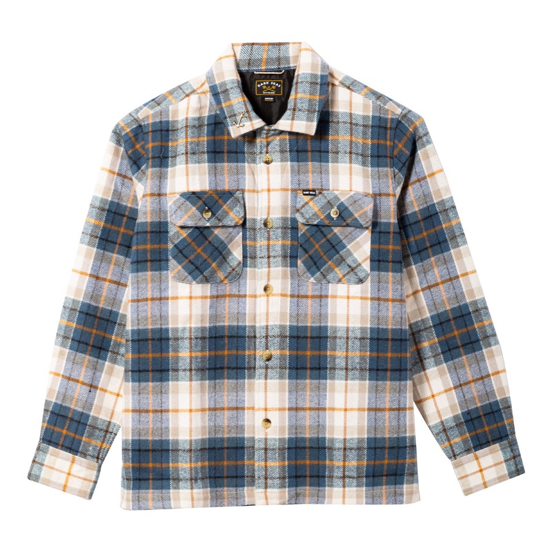 DARK SEAS BAKER WOVEN NAVY/WHITE SMALL