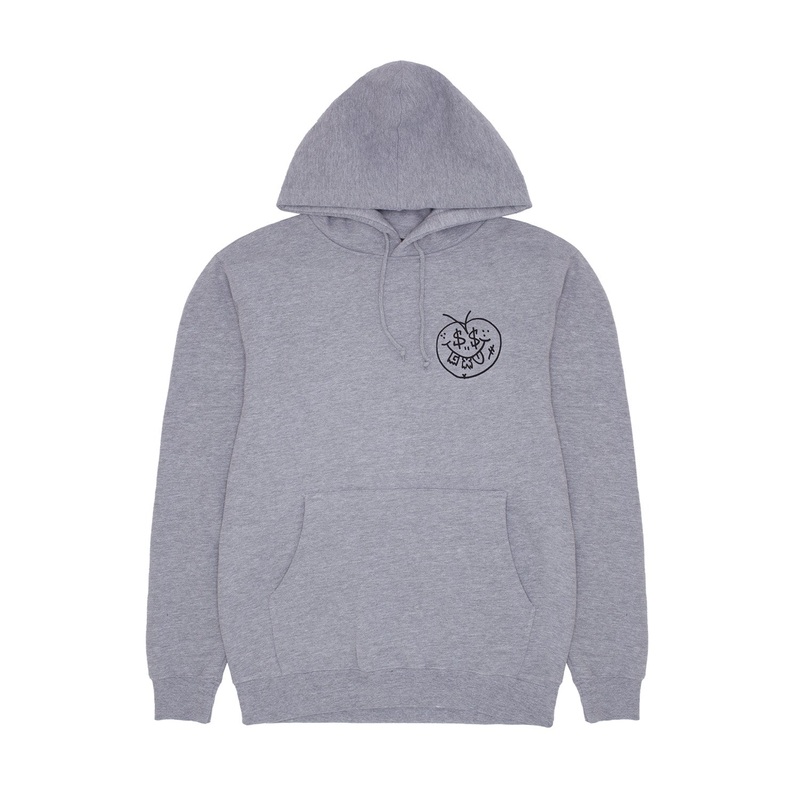 GX1000 Face Plant Hooded Sweatshirt M Heather Grey