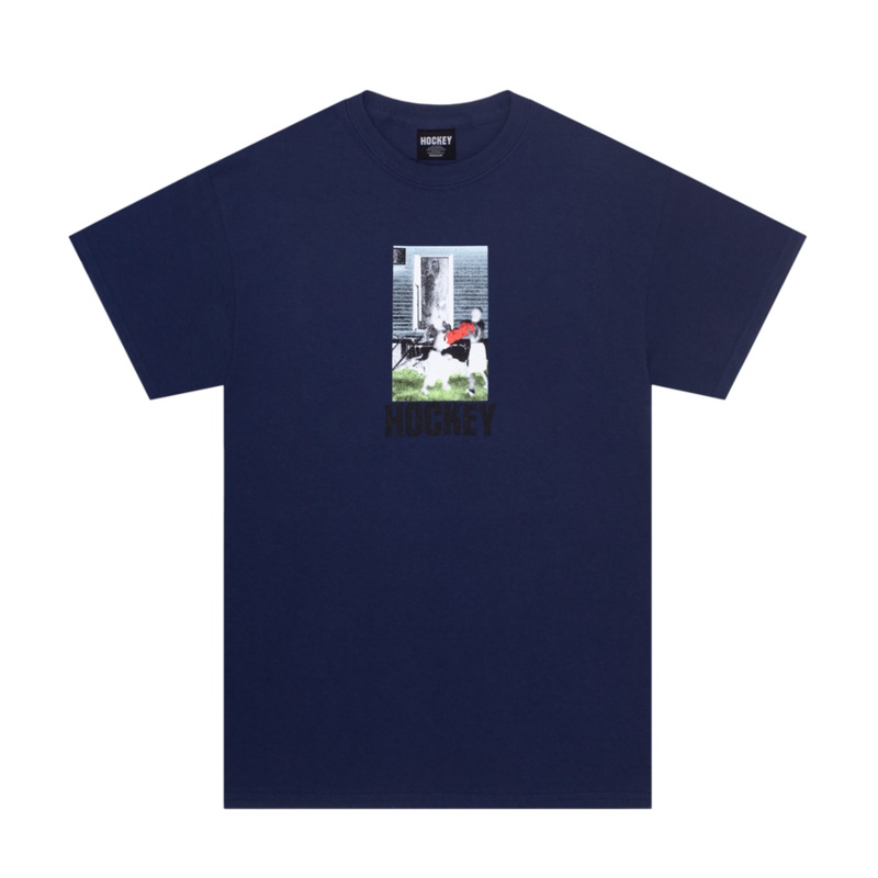 HOCKEY FRONT YARD TEE NAVY MEDIUM