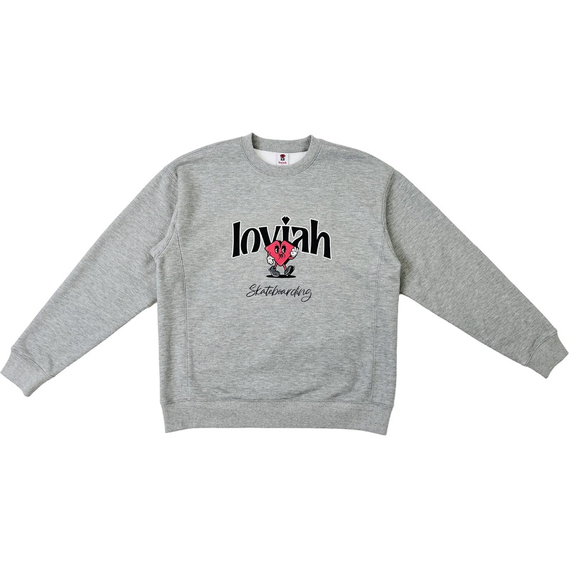 LOVIAH SK8 CREW HEATHER GREY SMALL