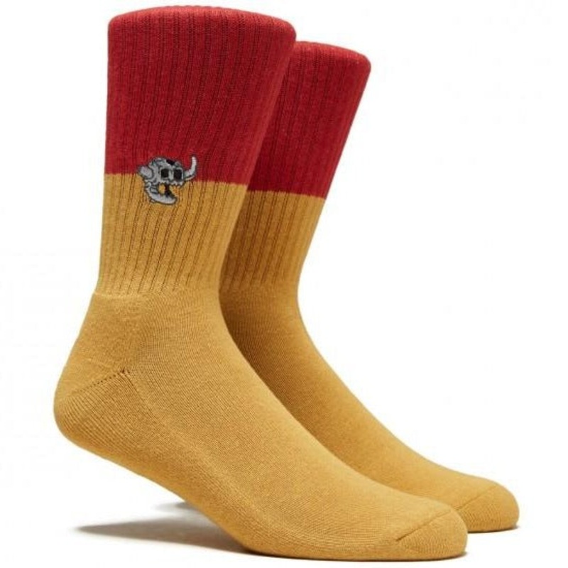 TOY MACHINE SOCKS DEAD MONSTER SPLIT MAROON