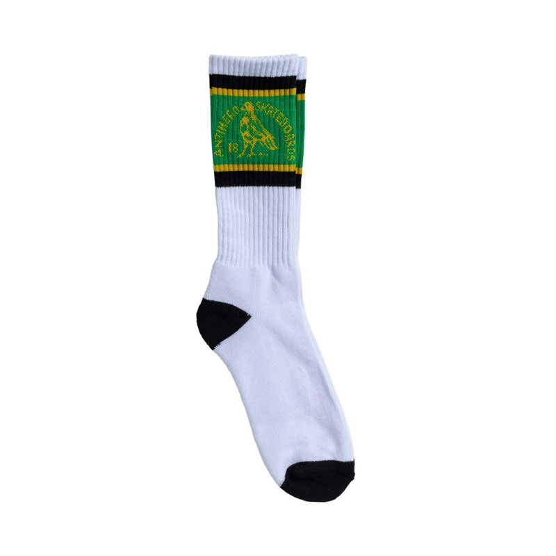 Antihero Clubhouse Socks O/S White/Green/Black