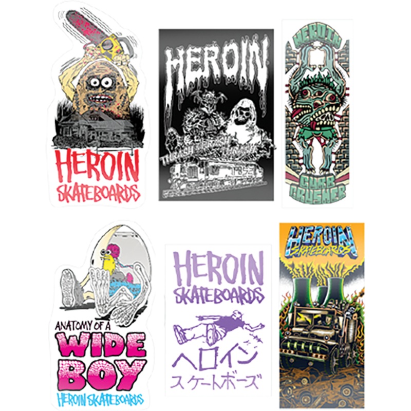 HEROIN ASST. TEGGXAS STICKER PACK ASST. 12/PK