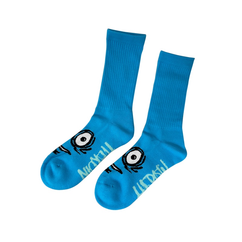 HEROIN BIG EGG SOCKS CYAN