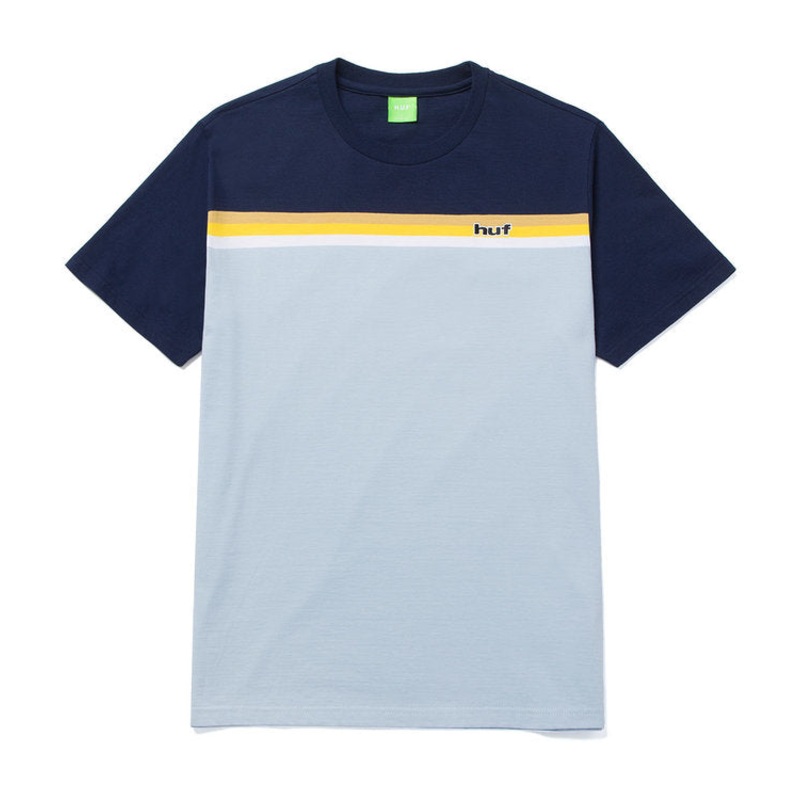 HUF LIDO STRIPE KNIT TOP LIGHT BLUE MED