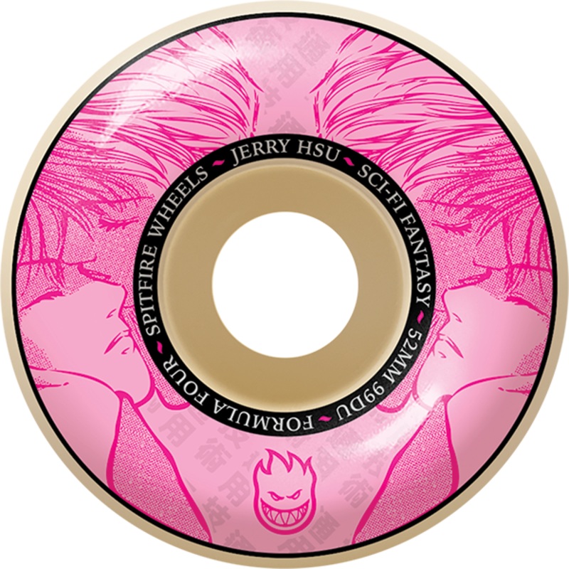 Spitfire Wheels HSU Sci-Fi F4 52mm 99a – Natural/Pink (Set of 4)
