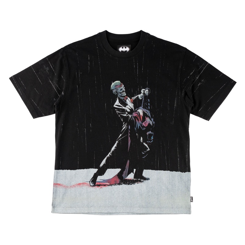 Batman x Welcome – Rain Dance All-Over Print Boxy Knit Tee Small