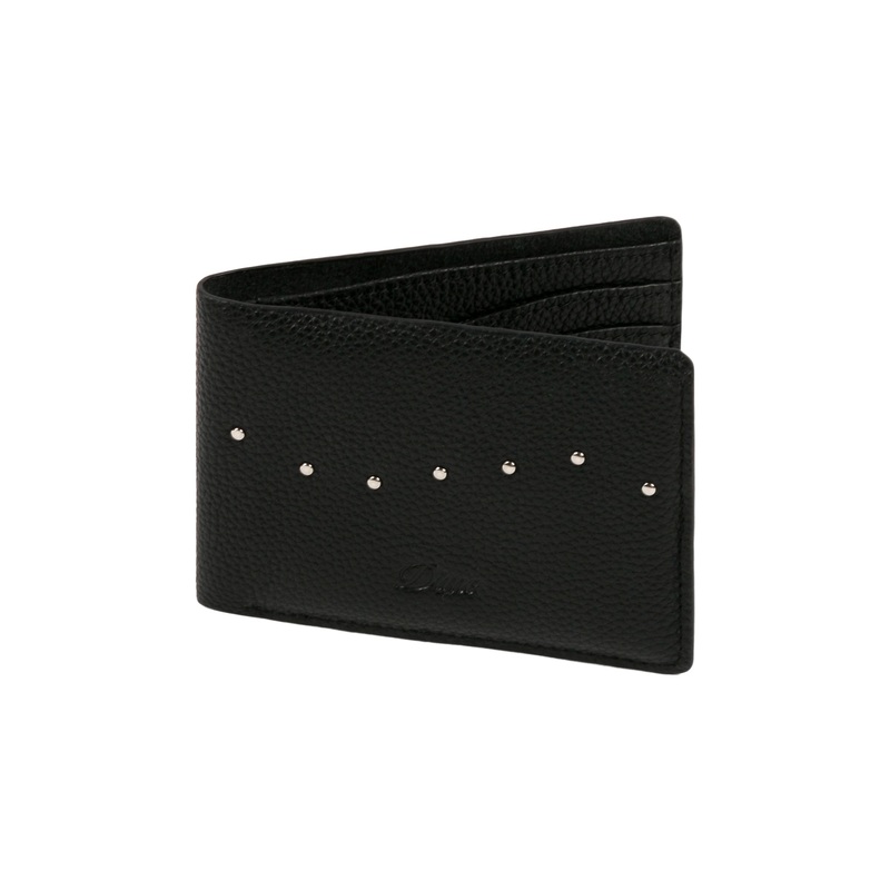 Dime Studded Bifold Wallet – Black