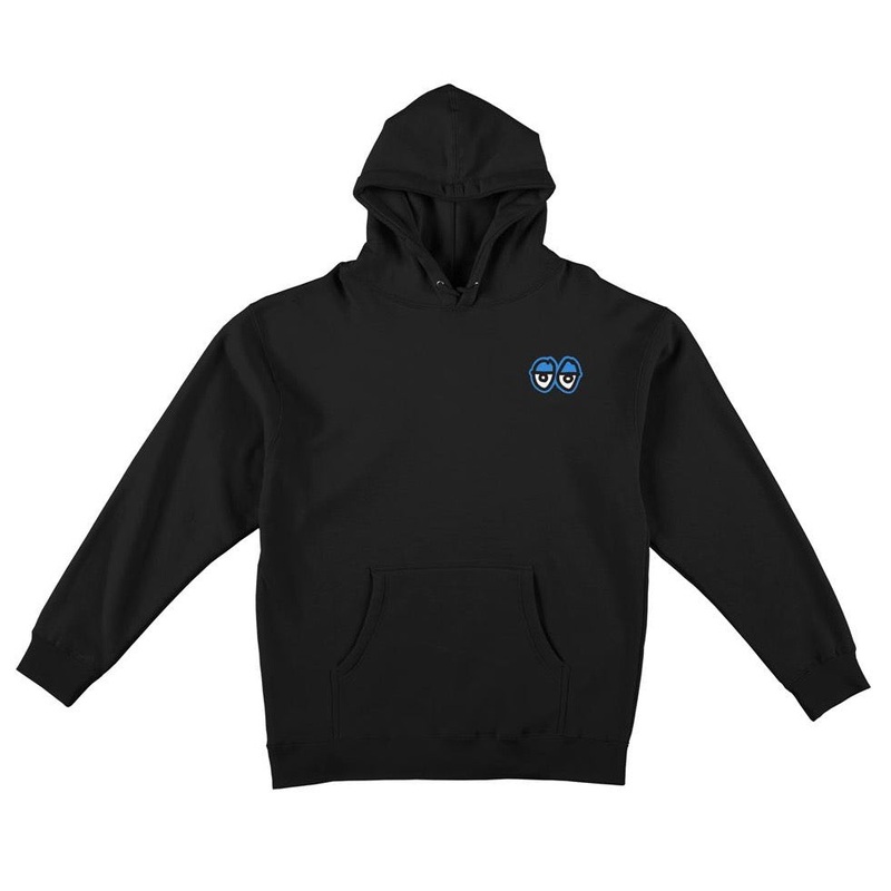KROOKED EYES EMB PULLOVER HOODED SWEATSHIRT W EMBROIDERY BLACK SMALL