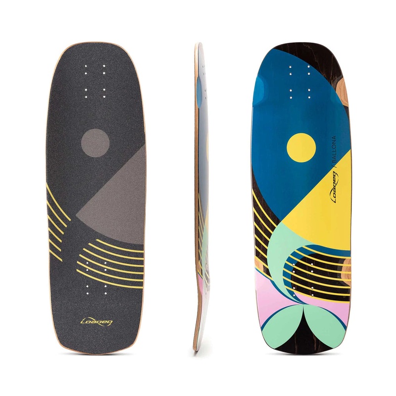 Loaded Ballona Willy Longboard Deck – Bright Blue/Yellow