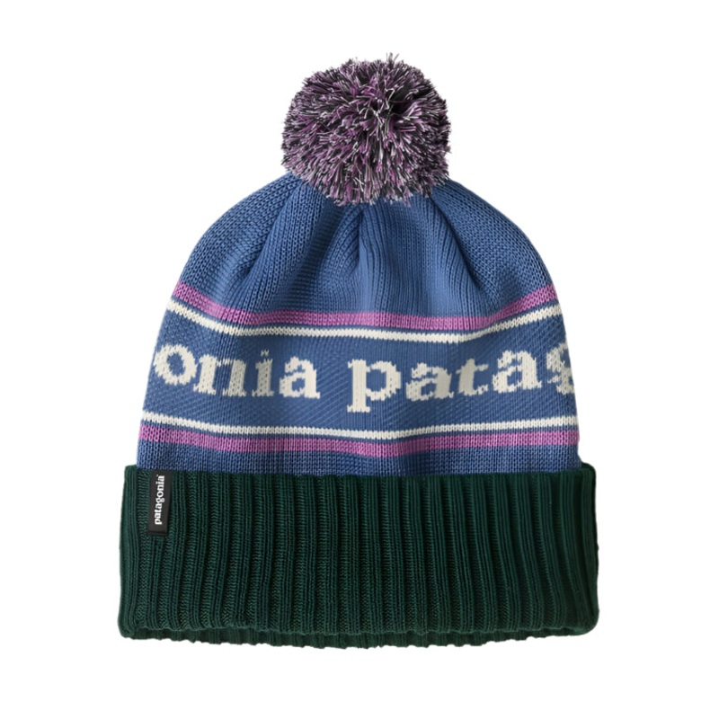 Patagonia Powder Town Beanie Park Stripe: Barnacle Blue