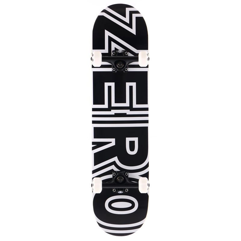 Zero Bold Skateboard Complete – 8.0″ Black/White