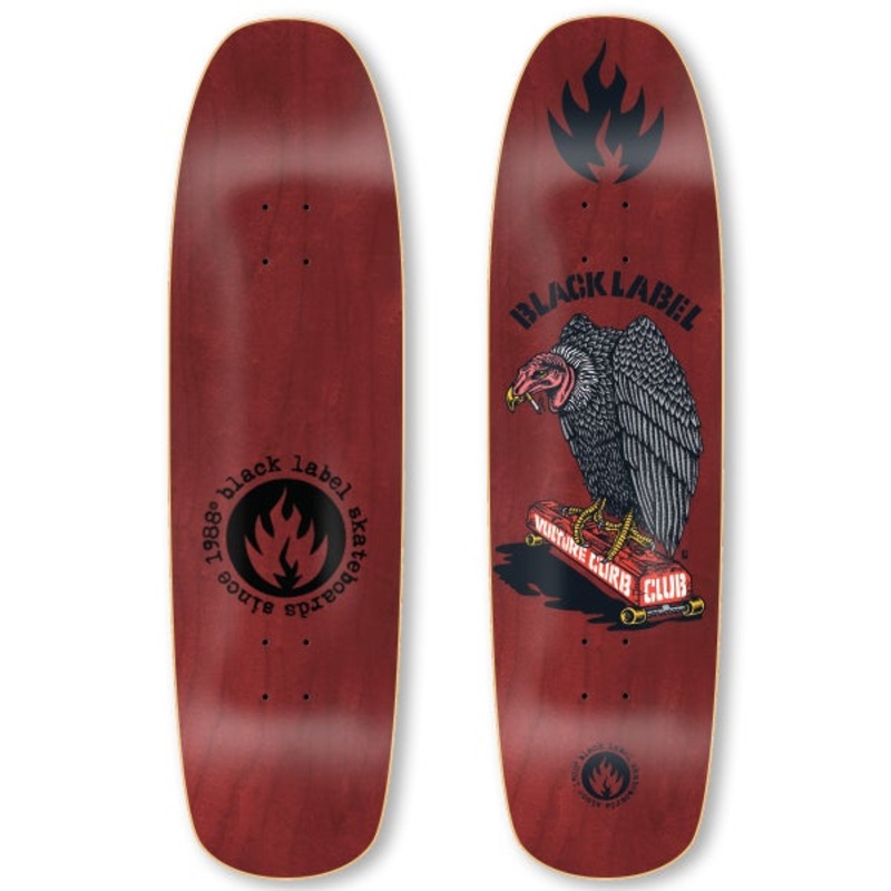 BLACK LABEL DECK – VULTURE CURB CLUB BURGUNDY (8.88″) 8.88″