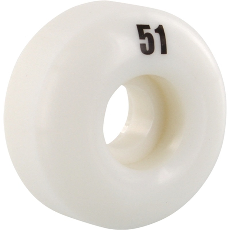 Essentials Skateboard Wheels 51mm 99a – White (Set of 4)