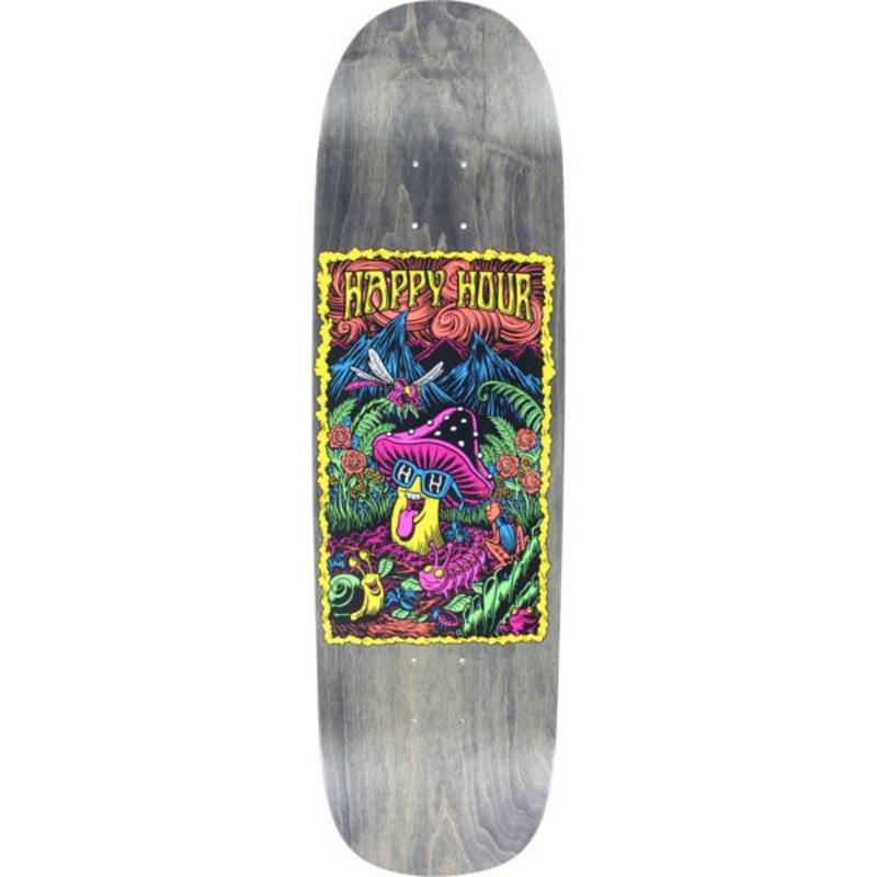 HAPPY HOUR DECK – BLACK LIGHT MUSHROOM SHAPED (8.5″) 8.5″