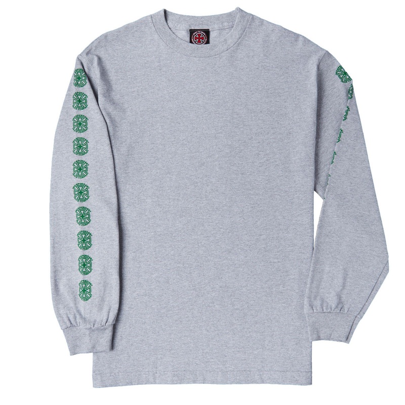 INDEPENDENT L/S T-SHIRT BAUHAUS CROSS ATHLETIC HEATHER MED