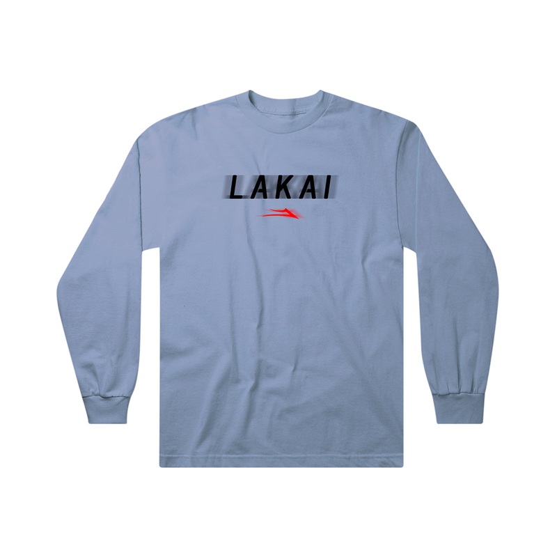 Lakai Blur Long Sleeve Tee – Stonewash Blue S Blue