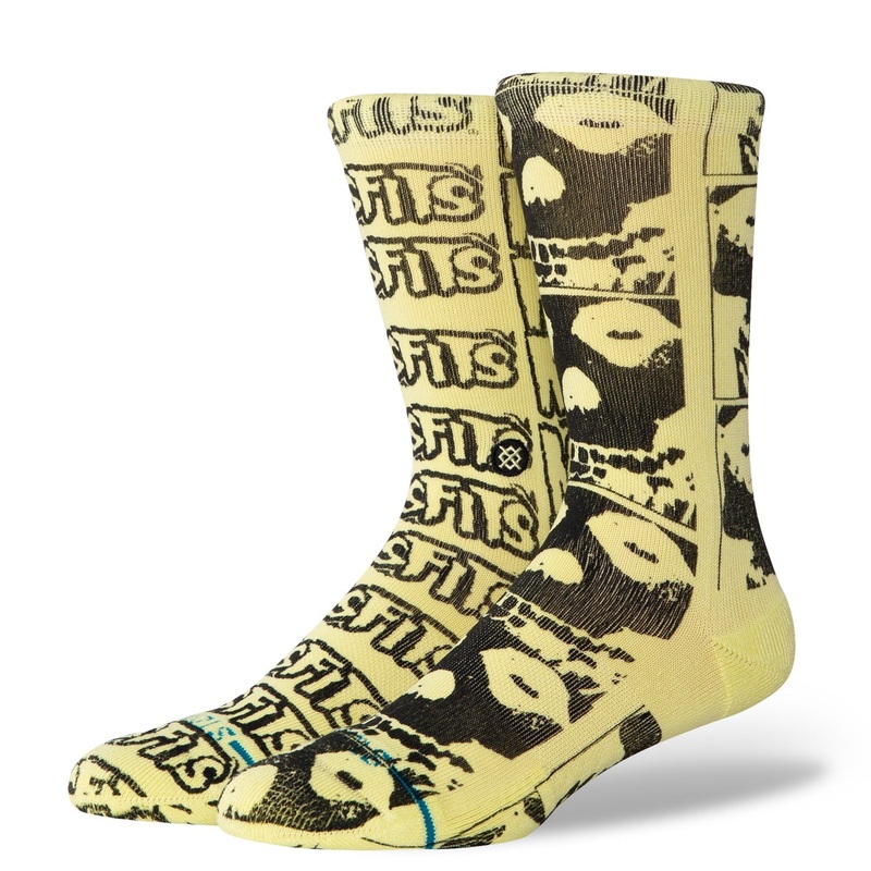 STANCE SOCKS X MISFITS COLLECTION CREW MELON MEDIUM