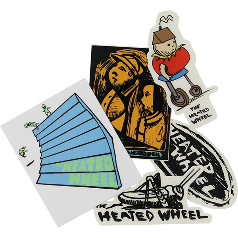 THE HEATED WHEEL STICKER PACK #1 ASSORTED 5/PK