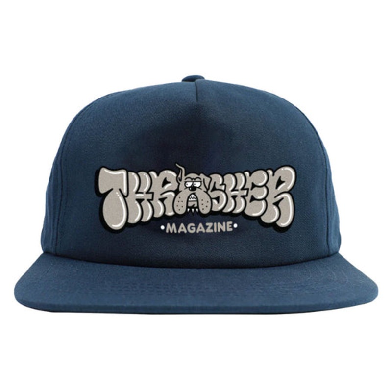 THRASHER BULLY SNAPBACK HAT NAVY