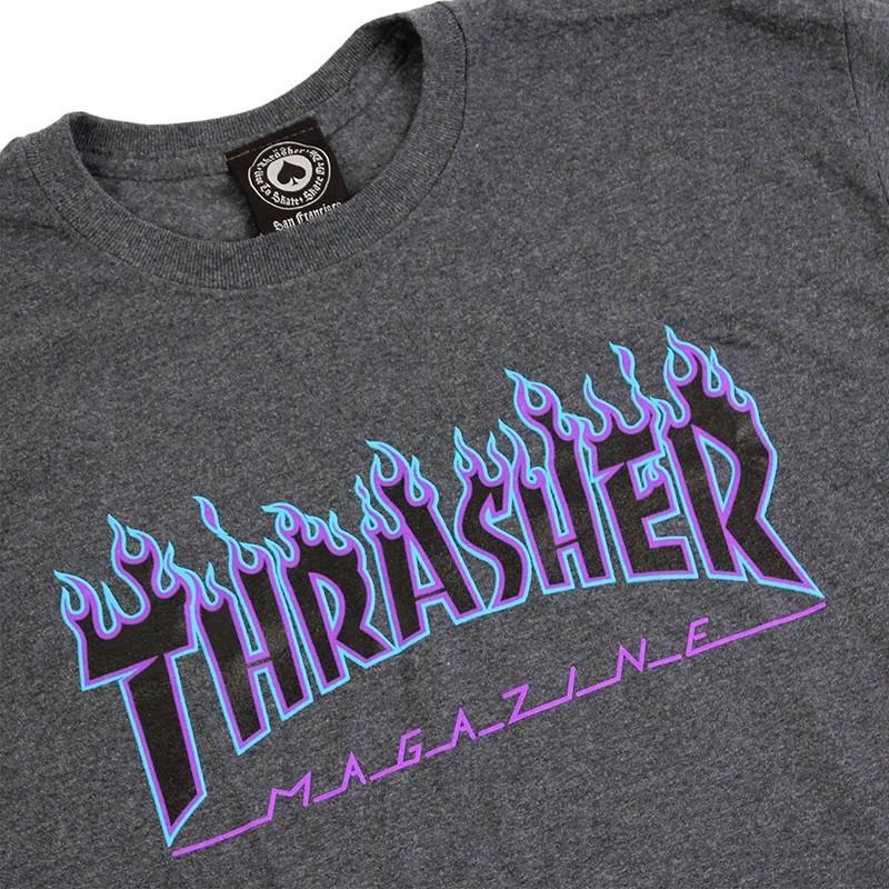 THRASHER FLAME LOGO BLUE/PURPLE SMALL