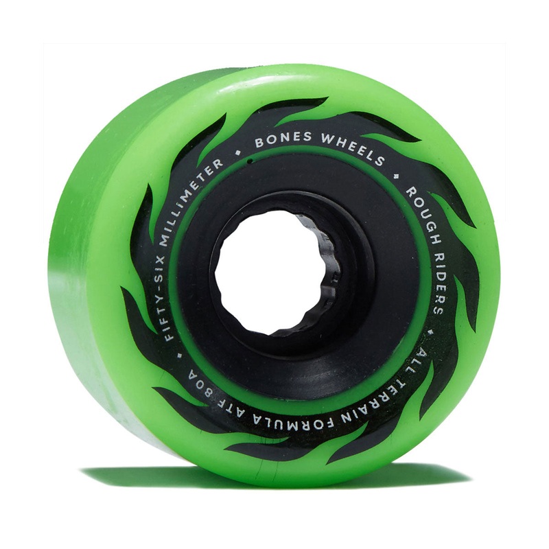 BONES WHEELS ATF ROUGH RIDERS ETERNAL FLAME 80A GREEN (56MM/59MM) 56MM