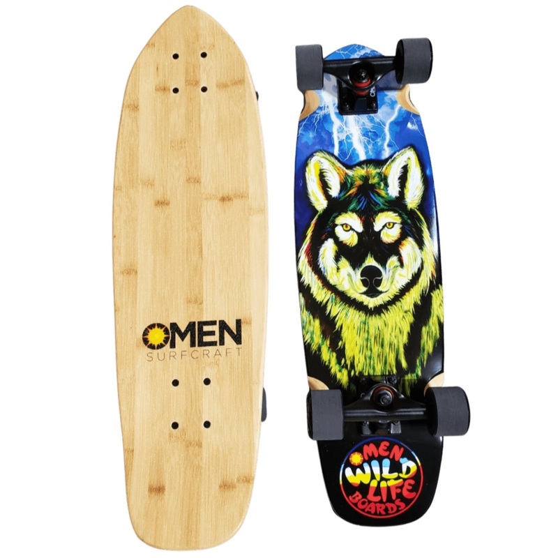 Omen: 29″ Bolt Wolf Longboard Skateboard Complete