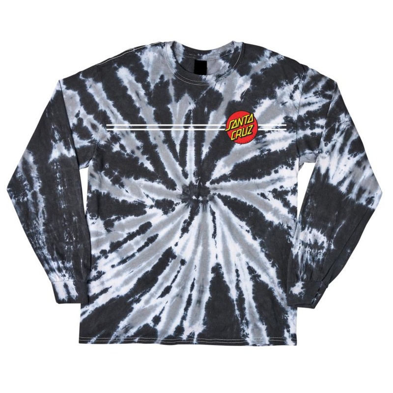 SANTA CRUZ L/S T-SHIRT CLASSIC DOT TWIST BLACK SMALL