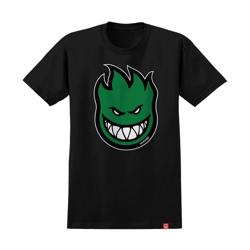 Spitfire Bighead Fill T-Shirt S Black/Green/White