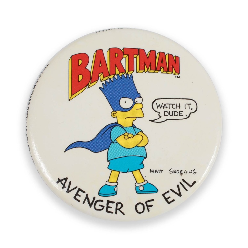Vintage Bart Simpson “Bartman” Pin 1989
