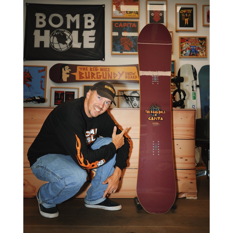 CAPiTA x Bombhole Big Nice Burgundy Snowboard