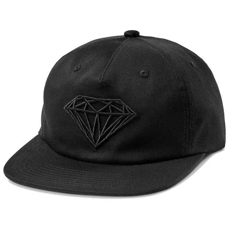 DIAMOND SNAPBACK UNSTRUCTURED BRILLIANT BLACK