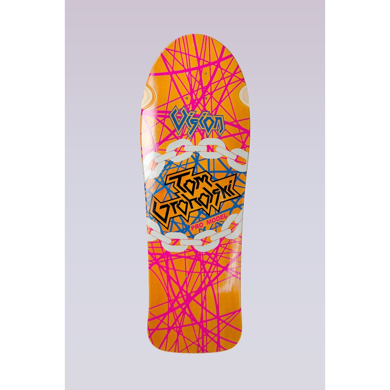 Groholski Heavy Metal Skateboard Deck – 29.75″ x 9.75″ – Orange Stain