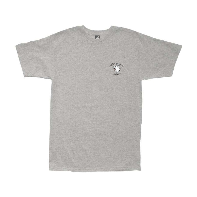 LOSER MACHINE T-SHIRT – BACK OFF – HEATHER GREY MEDIUM