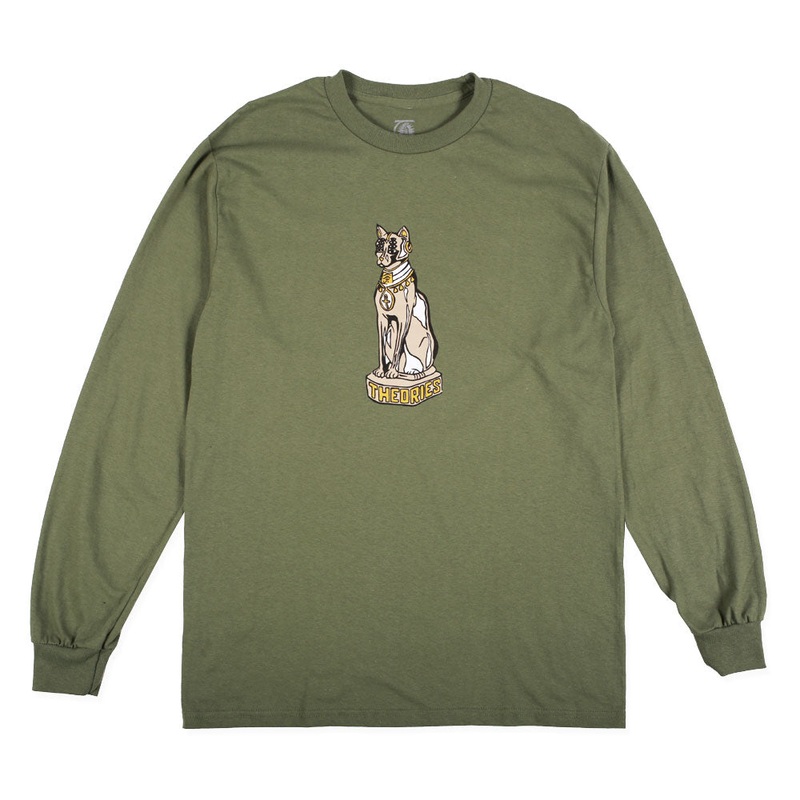 THEORIES CAT GODDESS LONGSLEEVE TEE OLIVE MEDIUM