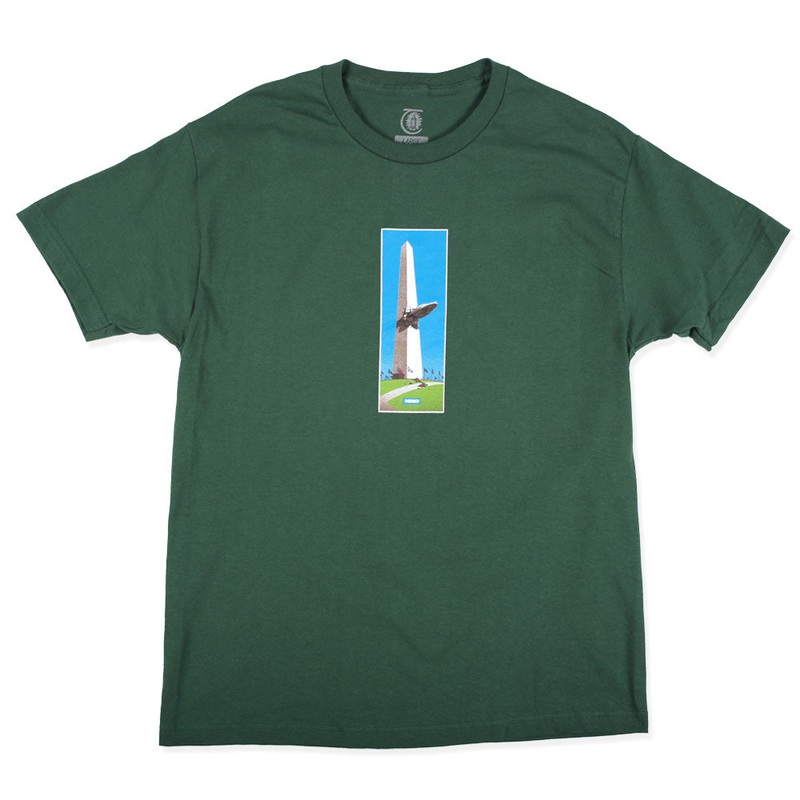 THEORIES THE INCIDENT TEE FOREST GREEN MEDIUM