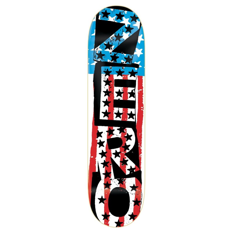 ZERO AMERICAN PUNK SKATEBOARD DECK 8.25″