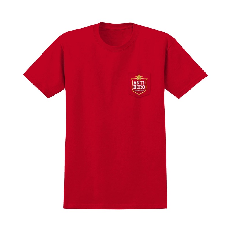 Antihero Bottle Cap Pocket T-Shirt M Red/Multi