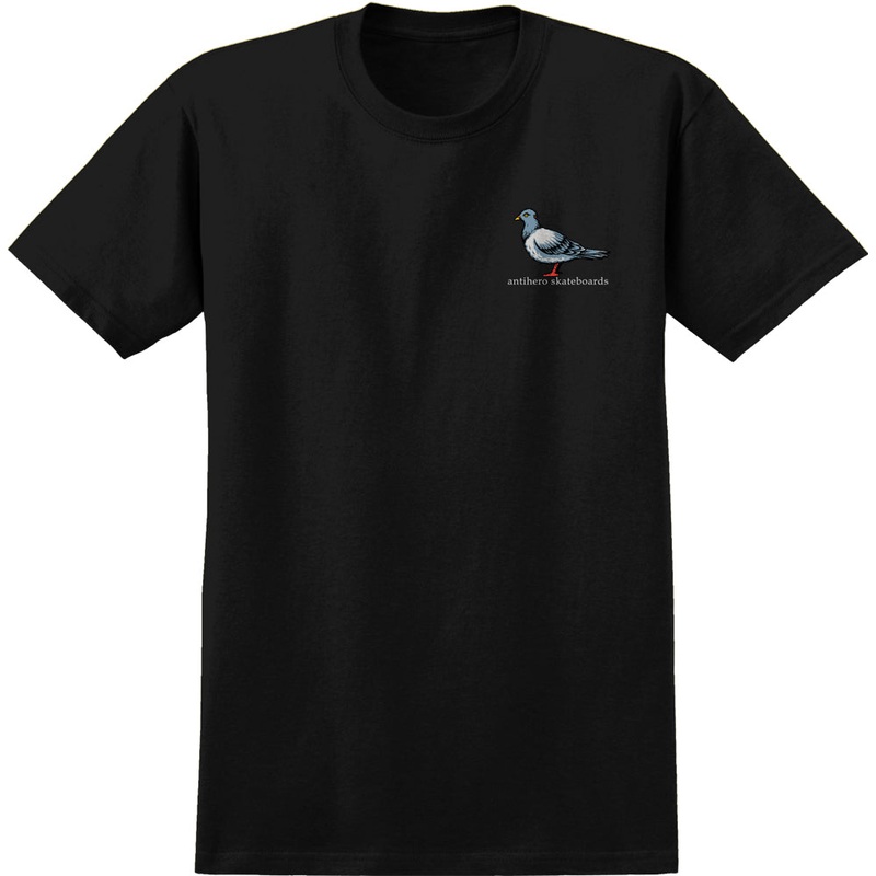 ANTIHERO T-SHIRT LIL PIGEON BLACK/MULTI SMALL