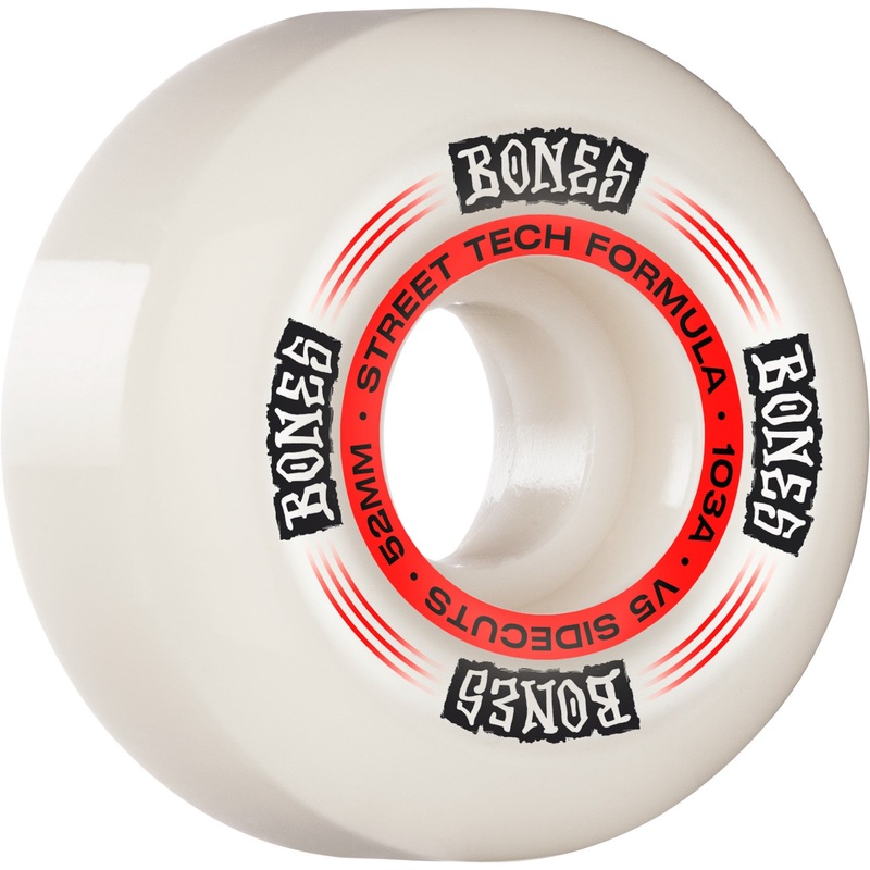 Bones STF Regulators V5 Sidecut 52mm 103a Wheels – White
