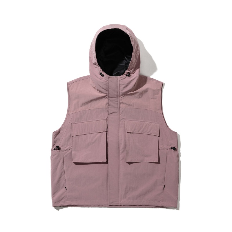 BSRabbit BIG POCKET HOODED VEST INDY PINK Medium Indy Pink