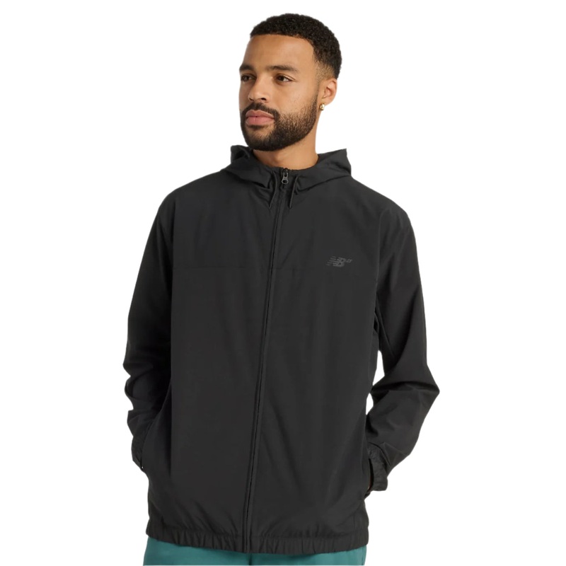 NEW BALANCE NUMERIC WOVEN ZIP JACKET BLACK SMALL