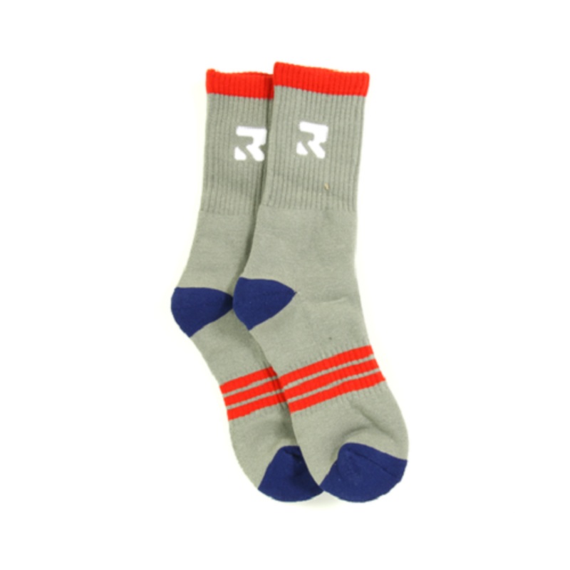 Root Industries Three Stripes Socks – Grey S (2-7)
