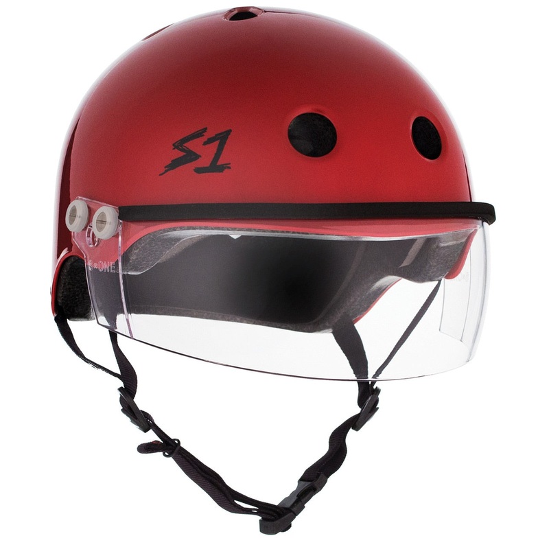 S1 Lifer Visor Gen 2 Helmet – Blood Red Gloss X-Small (20.5″) Clear Red