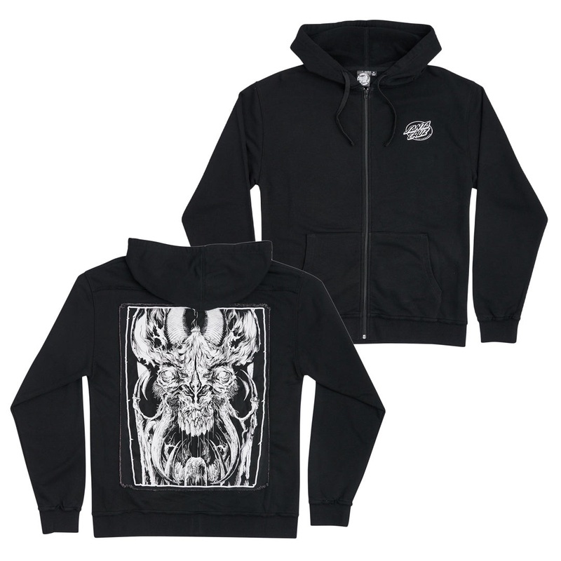 Santa Cruz Winkowski Primeval Zip Hoodie – Black Medium