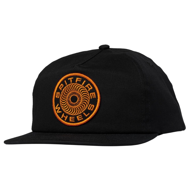 SPITFIRE ’87 SWIRL PATCH SNAPBACK BLACK/ORANGE