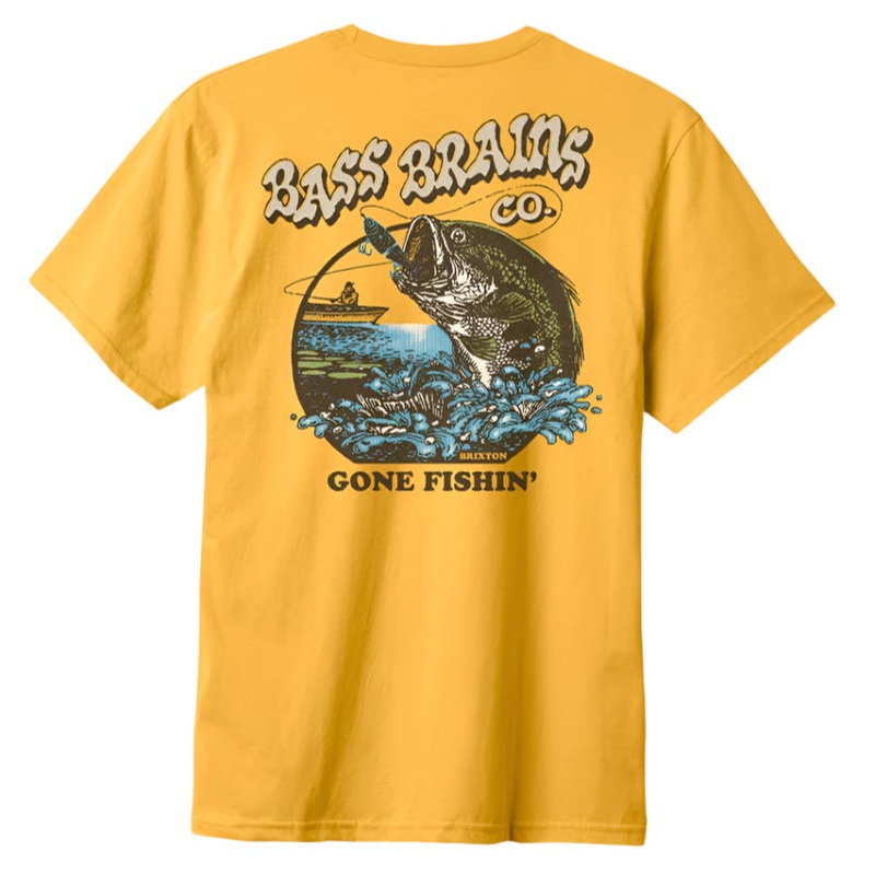 BRIXTON BASS BRAINS T-SHIRT RAY MEDIUM