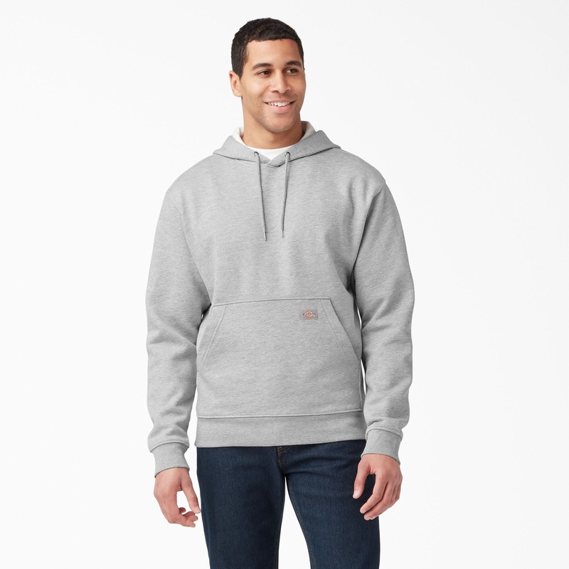 DICKIES FLEECE PULLOVER HOOD HEATHER GREY SMALL