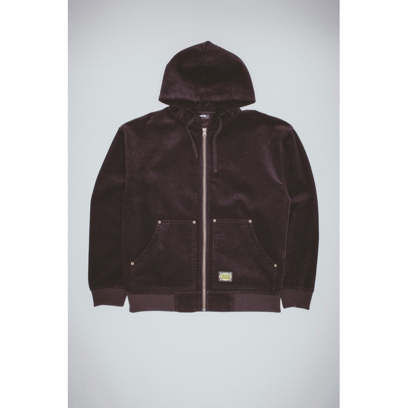 Fucking Awesome KO Corduroy Zip Hooded Jacket – Black Small